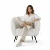 Buy White boucle upholstered armchair - Oysa White 60338 at MyFaktory