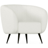 Buy White boucle upholstered armchair - Oysa White 60338 - prices