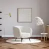 Buy White boucle upholstered armchair - Oysa White 60338 - prices