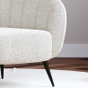 Buy White boucle upholstered armchair - Oysa White 60338 with a guarantee