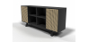 Buy Natural Wood Sideboard - Vintage Design - Black - Oga Black 60362 home delivery