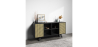 Buy Natural Wood Sideboard - Vintage Design - Black - Oga Black 60362 - prices