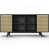 Buy Natural Wood Sideboard - Vintage Design - Black - Oga Black 60362 - in the EU