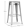 Buy White Bar Table + X4 Bar Stools Set Bistrot Metalix Industrial Design Metal Matt - New Edition Grey blue 60445 with a guarantee