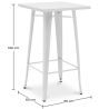 Buy White Bar Table + X2 Bar Stools Set Bistrot Metalix Industrial Design Metal and Dark Wood - New Edition Grey blue 60447 home delivery