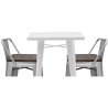 Buy White Bar Table + X2 Bar Stools Set Bistrot Metalix Industrial Design Metal and Dark Wood - New Edition Grey blue 60447 at MyFaktory