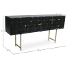 Buy Wooden Console - Vintage Design Sideboard - Black -Fros Black 60375 - prices