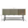 Buy Wooden Sideboard - Vintage Design - 2 doors - Zesnar Grey 60376 - in the EU