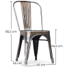 Buy X4 Dining chair Bistrot Metalix industrial design Metal - New Edition  Metallic bronze 60449 in the Europe