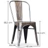 Buy X4 Dining chair Bistrot Metalix industrial design Metal - New Edition  Metallic bronze 60449 - prices