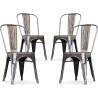 Buy X4 Dining chair Bistrot Metalix industrial design Metal - New Edition  Metallic bronze 60449 - in the EU