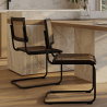 Buy Dining Chair, Natural Rattan And Black Wood - Lona Black 60451 in the Europe