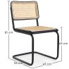 Buy Dining Chair, Natural Rattan And Black Wood - Lona Black 60451 - in the EU