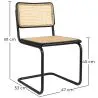 Buy Dining Chair, Natural Rattan And Black Wood - Lona Black 60451 home delivery