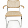 Buy Dining Chair with Armrests - Vintage Design - Wood and Rattan - Lia Natural 60452 - in the EU
