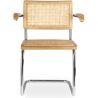 Buy Dining Chair with Armrests - Vintage Design - Wood and Rattan - Lia Natural 60452 - in the EU