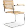 Buy Dining Chair with Armrests - Vintage Design - Wood and Rattan - Lia Natural 60452 - in the EU