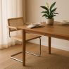 Buy Dining Chair with Armrests - Vintage Design - Wood and Rattan - Lia Natural 60452 - prices