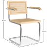 Buy Dining Chair with Armrests - Vintage Design - Wood and Rattan - Lia Natural 60452 in the Europe
