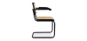 Buy Dining Chair with Armrest, Natural Rattan And Black Wood - Lona Black 60453 with a guarantee