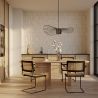 Buy Dining Chair with Armrest, Natural Rattan And Black Wood - Lona Black 60453 - prices