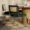 Buy Dining Chair, Natural Rattan And Velvet - Jenka Dark grey 60455 at MyFaktory