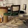 Buy Dining Chair, Natural Rattan And Velvet - Jenka Dark grey 60455 in the Europe