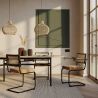 Buy Dining Chair, Natural Rattan And Velvet, Black Legs - Nema Mustard 60459 - in the EU