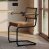Buy Dining Chair, Natural Rattan And Velvet, Black Legs - Nema Mustard 60459 at MyFaktory