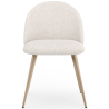 Buy Dining Chair - Upholstered in Bouclé Fabric - Scandinavian Design - Bennett White 60460 - in the EU