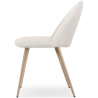 Buy Dining Chair - Upholstered in Bouclé Fabric - Scandinavian Design - Bennett White 60460 in the Europe