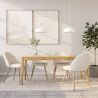 Buy Dining Chair - Upholstered in Bouclé Fabric - Scandinavian Design - Bennett White 60460 with a guarantee