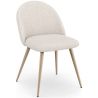 Buy Dining Chair - Upholstered in Bouclé Fabric - Scandinavian Design - Bennett White 60460 at MyFaktory