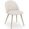 Buy Dining Chair - Upholstered in Bouclé Fabric - Scandinavian Design - Bennett White 60460 at MyFaktory