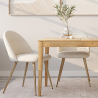 Buy Dining Chair - Upholstered in Bouclé Fabric - Scandinavian Design - Bennett White 60460 in the Europe
