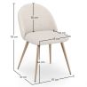 Buy Dining Chair - Upholstered in Bouclé Fabric - Scandinavian Design - Bennett White 60460 at MyFaktory