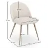 Buy Dining Chair - Upholstered in Bouclé Fabric - Scandinavian Design - Bennett White 60460 at MyFaktory
