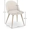 Buy Dining Chair - Upholstered in Bouclé Fabric - Scandinavian Design - Bennett White 60460 in the Europe