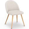 Buy Dining Chair - Upholstered in Bouclé Fabric - Scandinavian Design - Bennett White 60460 - prices