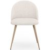 Buy Dining Chair - Upholstered in Bouclé Fabric - Scandinavian Design - Bennett White 60460 - prices