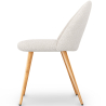 Buy Dining Chair - Upholstered in Bouclé Fabric - Scandinavian Design - Bennett White 60460 home delivery