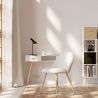 Buy Dining Chair - Upholstered in Bouclé Fabric - Scandinavian Design - Bennett White 60460 in the Europe