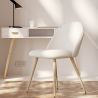 Buy Dining Chair - Upholstered in Bouclé Fabric - Scandinavian Design - Bennett White 60460 - in the EU