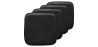 Buy Pack of 4 Magnetic Cushions for Square Bistrot Chair Seat – Faux Leather – Metalix Black 60464 - prices