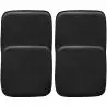 Buy Pack of 4 Magnetic Cushions for Square Bistrot Chair Seat – Faux Leather – Metalix Black 60464 - in the EU
