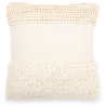 Buy Square Cushion in Boho Bali Style, Cotton & Wool cover + filling - Margaret White 60188 - in the EU