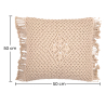 Buy Square Cotton Cushion in Boho Bali Style cover + filling - Mecanda Cream 60199 with a guarantee