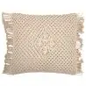 Buy Square Cotton Cushion in Boho Bali Style cover + filling - Mecanda Cream 60199 - in the EU