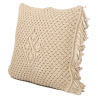 Buy Square Cotton Cushion in Boho Bali Style cover + filling - Mecanda Cream 60199 at MyFaktory