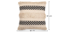 Buy Square Cotton Cushion in Boho Bali Style cover + filling - Sefra Black 60200 with a guarantee